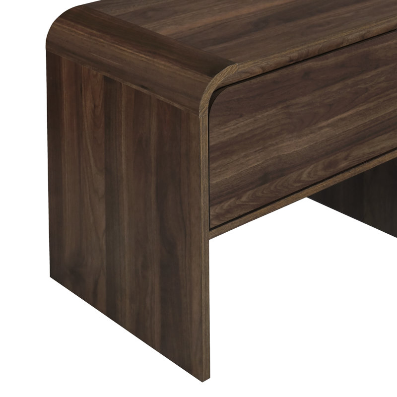 Donovan Wood End Table, Brown, 21.6" H x 21.6" W x 15.7" D