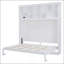 Grand lit escamotable mural avec tablettes supérieures et USB, peu encombrant et confortable