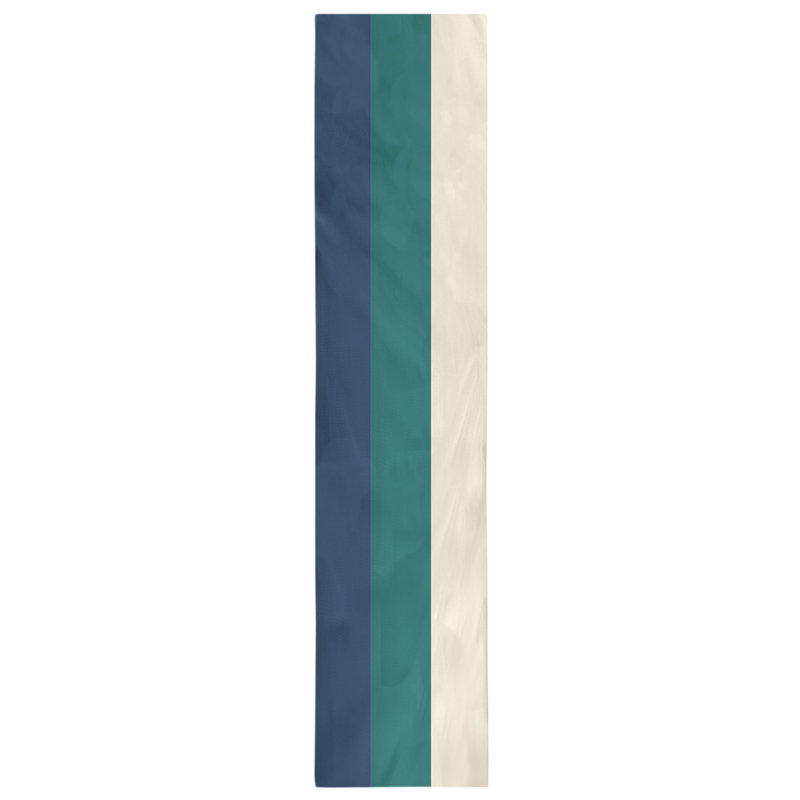 Chemin de table, 72 po x 16 po, Bleu marine / vert nord-ouest / crème, San Francisco