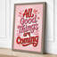 All Good Things Coming Typography - Wrapped Canvas-556939050-556939043