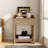 Retro Style Nightstand With 1 Drawer, An Open Shelf, Turned Legs And Metal Handles