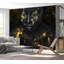 Papier peint abstrait «Bathed» en or-1446212170