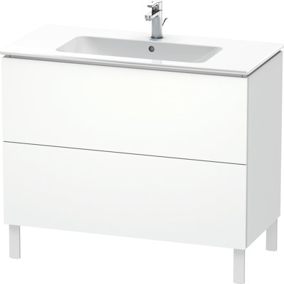 Meuble-lavabo sur pied Duravit L-Cube, blanc mat