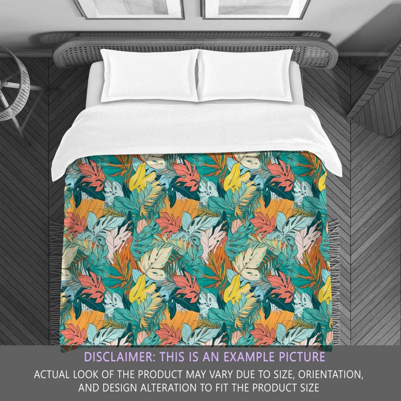 Tropical Leaf Jungle Comforter, King Comforter