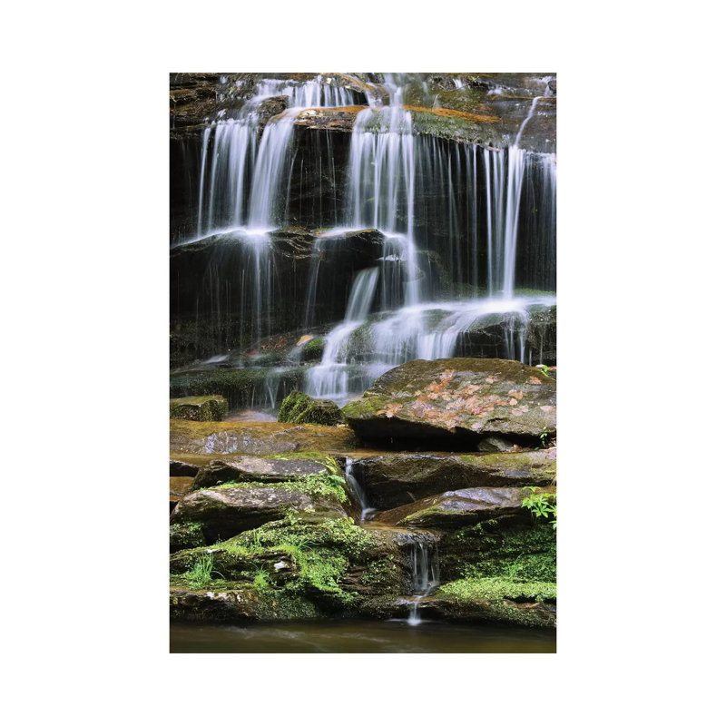 USA, Tennessee, Great Smoky Mountains National Park. Waterfall. 1 Piece Wall Art on Canvas, 20.32 cm H x 30.48 cm W, Canvas