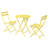 3 Piece Patio Bistro Set Of Foldable Round Table And Chairs-2021843085