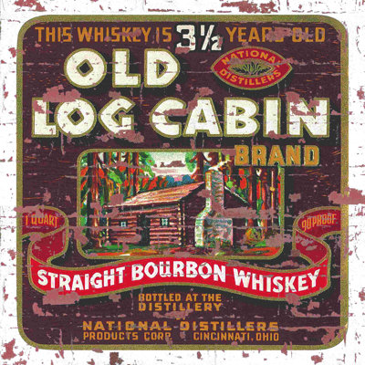 " Old Log Cabin " Painting Print