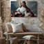 Toile, "Sereine portrait of a Compassionate Silhouette"-1985523931