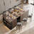 70.8-Inch Kitchen Island Featuring Storage Drawers In Various Sizes, Open Shelving, And A Wine Rack; Kitchen Island With A Dining Area-503817068