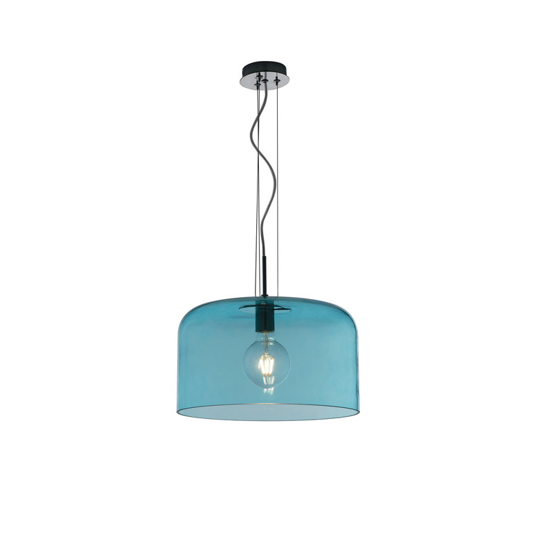 Souderton 1 - Light Drum Pendant, Blue, Blue, 20Cm H x 40Cm W x 40Cm D