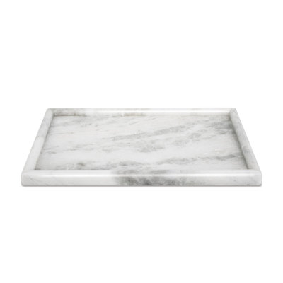Guein Rectangle Natural Marble Tray,Namib Fantasy