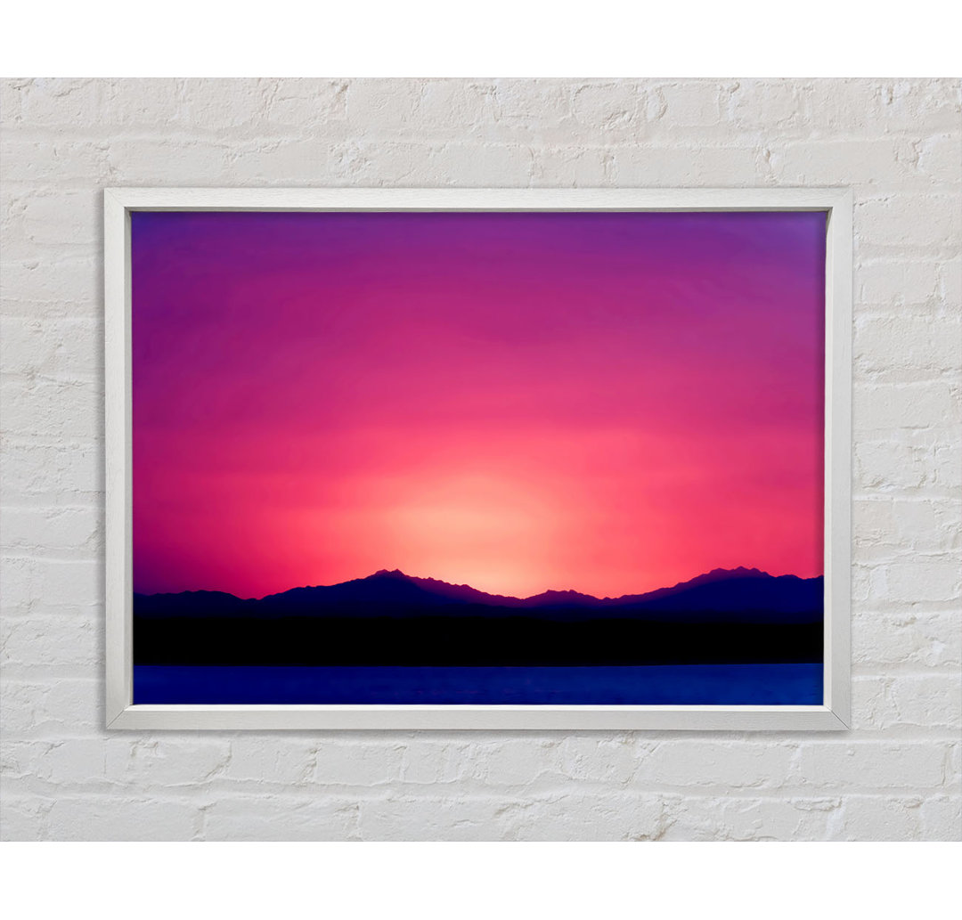 Pink Sunset Skies - Einzelner Bilderrahmen Kunstdrucke auf Leinwand