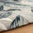 Botanical Hi-Low Contemporary Blue Taupe Power Loomed Indoor/Outdoor Area Rug-1850179525