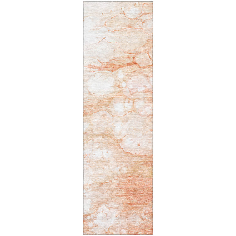 Premium Machine Washable Prisco Coral Rug
