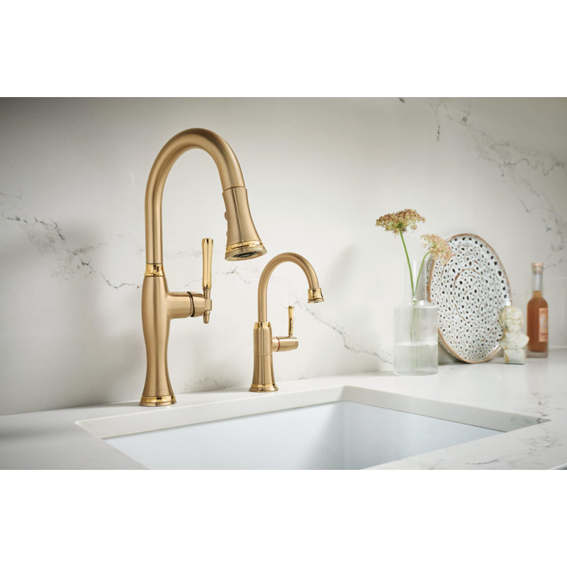 Pull-Down Prep Kitchen Faucet, Luxe Steel