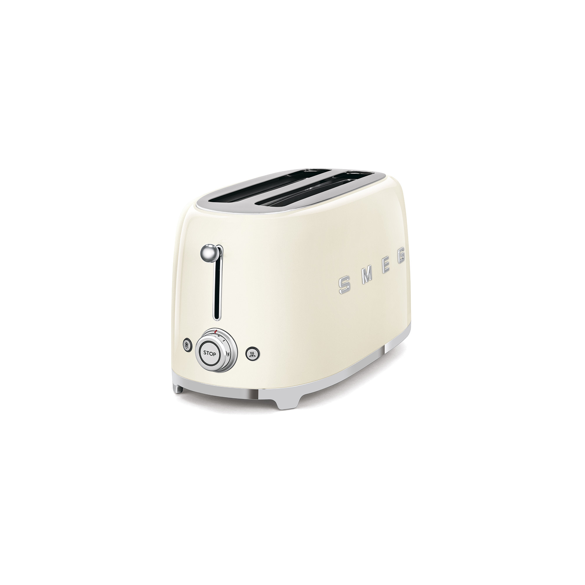 SMEG 50's Retro Style Aesthetic 4 Slice Toaster, Cream