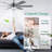 65 Inch Gorgeous Crystal Ceiling Fan With Lights And Remote, Modern 6 Speeds DC Motor Reversible Ceiling Fan For Bedroom-105767746