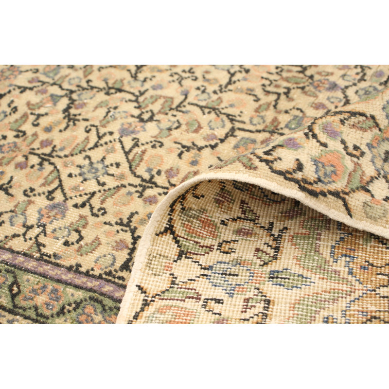 Tapis intérieur en laine 6 pi 6 po x 9 pi 7 po à la main one-of-kind-noué la 1980 keisari Yedidalga