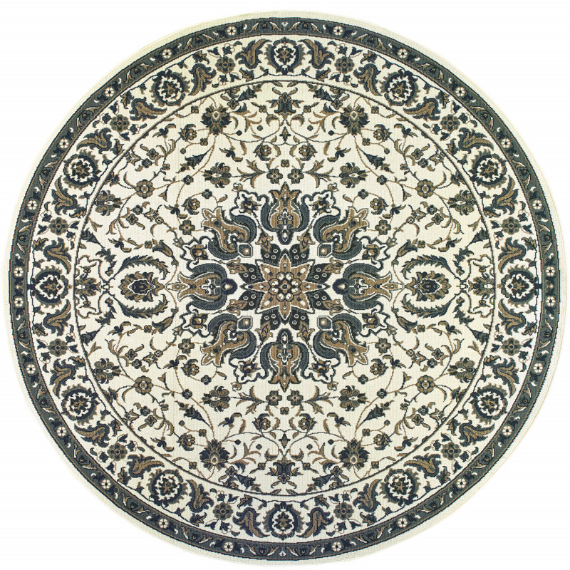 Tapis d'intérieur / extérieur Anastasaos, Rond 7 pi 10 po