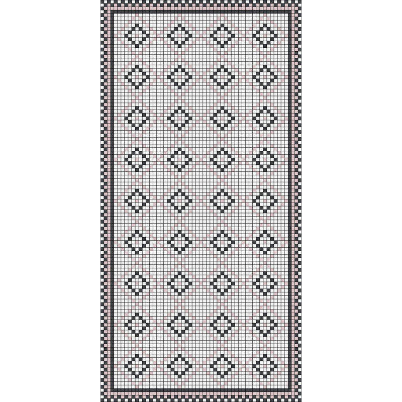 Roma Pink Easy to Clean Vinyl Mat, Runner 3' x 9'