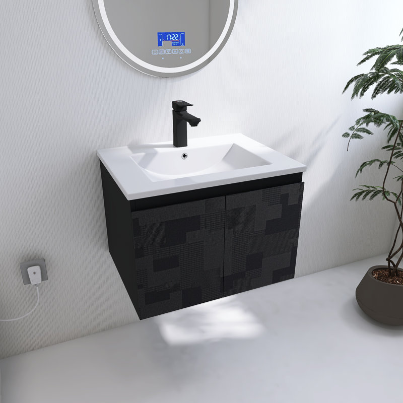  Meuble-lavabo mural 24 po avec lavabo en céramique Exmore