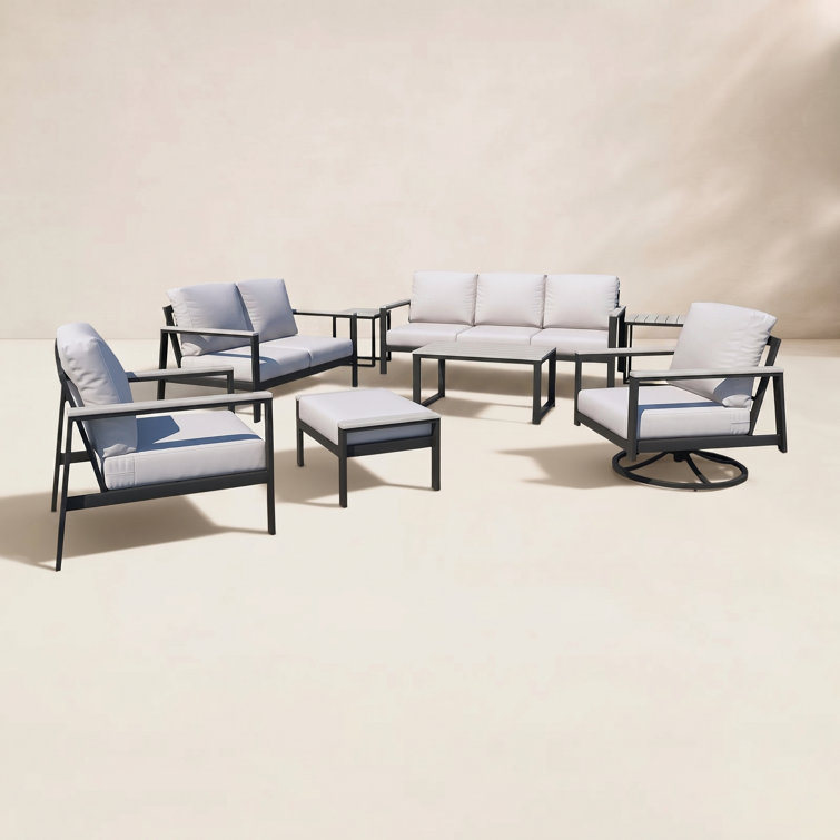 Townsend 7 - Person Patio Conversation Set with Sunbrella® Cushions