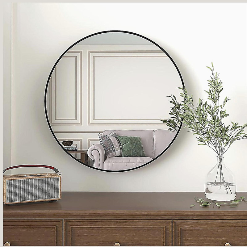 Miroir de salle de bain 36 po, Noir
