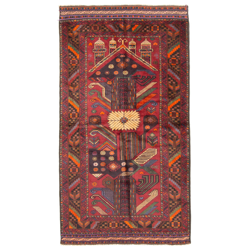 Tapis rouge Riker 3 pi 8 po x 6 pi 7 po