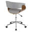 Office Chair In Walnut And Cream-142175614
