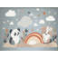 Indigo Safari Washable Cute Animals Kids Rug-268631343