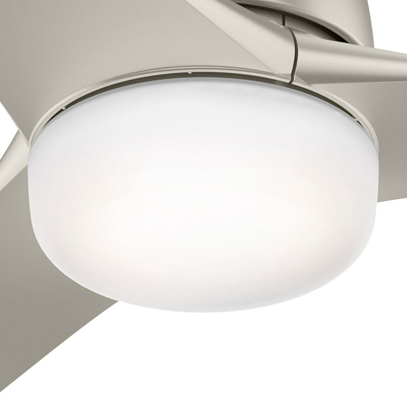 137cm Ceiling Fan with Light Kit, Mattee Nickel, Mattee Nickel