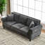 Canapé Chesterfield à accoudoirs roulés avec tête de clou 85,62 po Gillianne-403810518