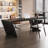 Black Rectangular Solid Wood with 1 drawers writing desk, Computer desk-118435194-118435196