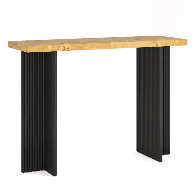Armillia 41.8'' Console Table, Burl/Black