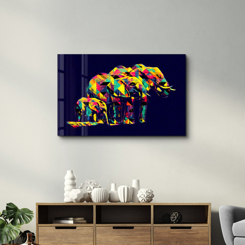Élégante peinture murale en verre trempé de 13,8 po x 21,7 po | 100% verre trempé, épaisseur: 0,16 pouce | Imprimé UV pour des couleurs éclatantes | Parfait pour la décoration intérieure, le salon et les espaces de bureau
