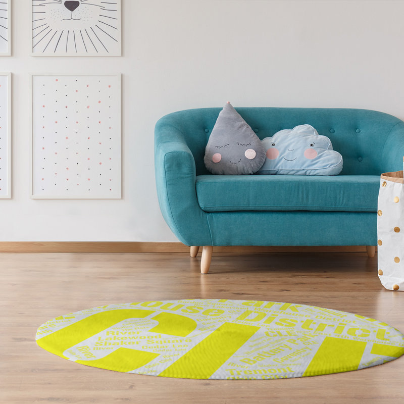 Chenille Indoor Rug, Round 5'