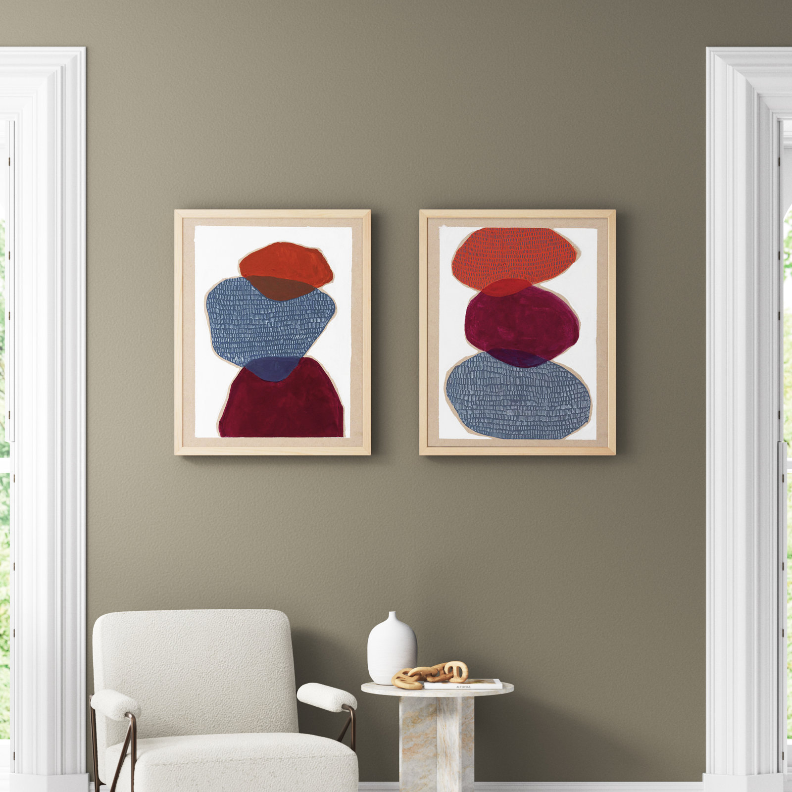 Leola "Counterbalance" 2-Piece Painting Set, Maple, 30" H x 24" W x 1.25" D