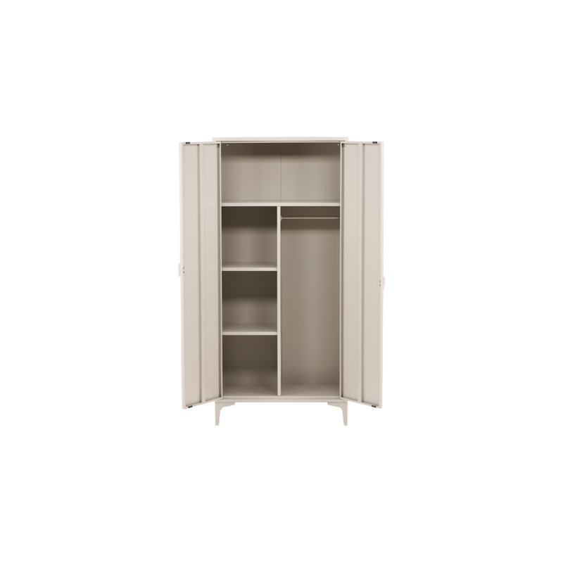 Arnolde 2 Door Steel Wardrobe, Beige