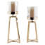 2 Piece Metal Tabletop Hurricane Set