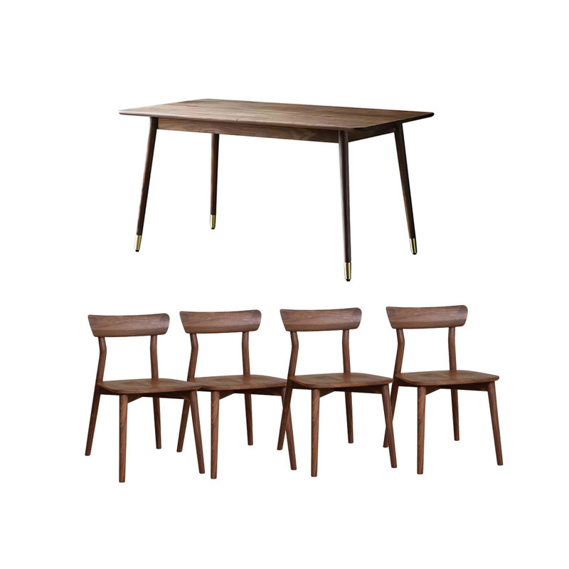Solid wood table set, 29.52"H x 62.99"L x 33.46"W