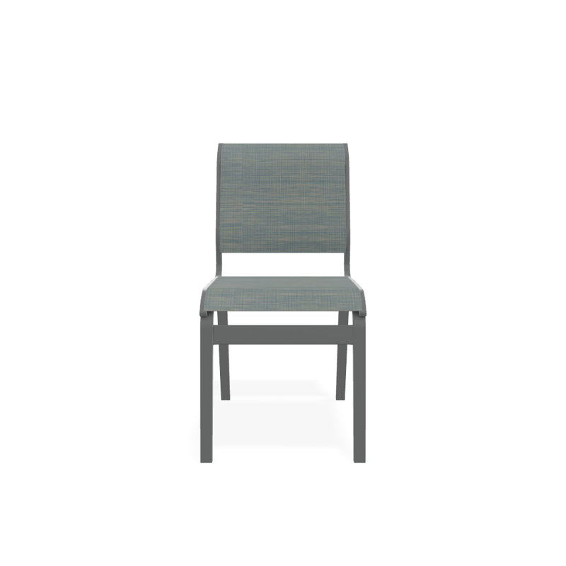 Chaise d'appoint de salle à manger Hiraku, Graphite texturé, Baja