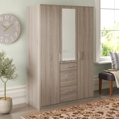 Arnfast 3 Door Manufactured Wood Wardrobe