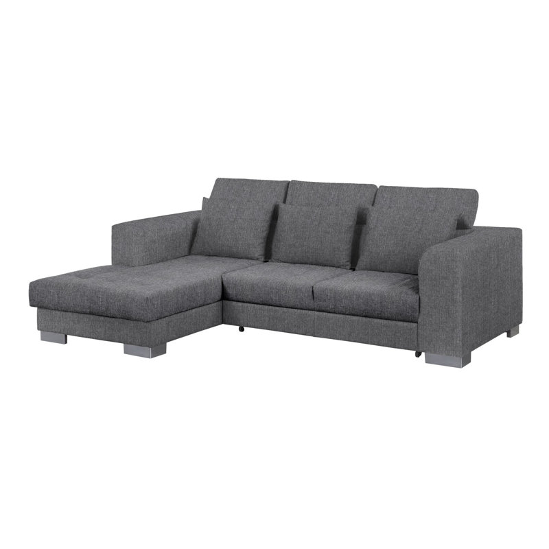 Kiana Sofa Bed, Grey/Brown/Blue, Left