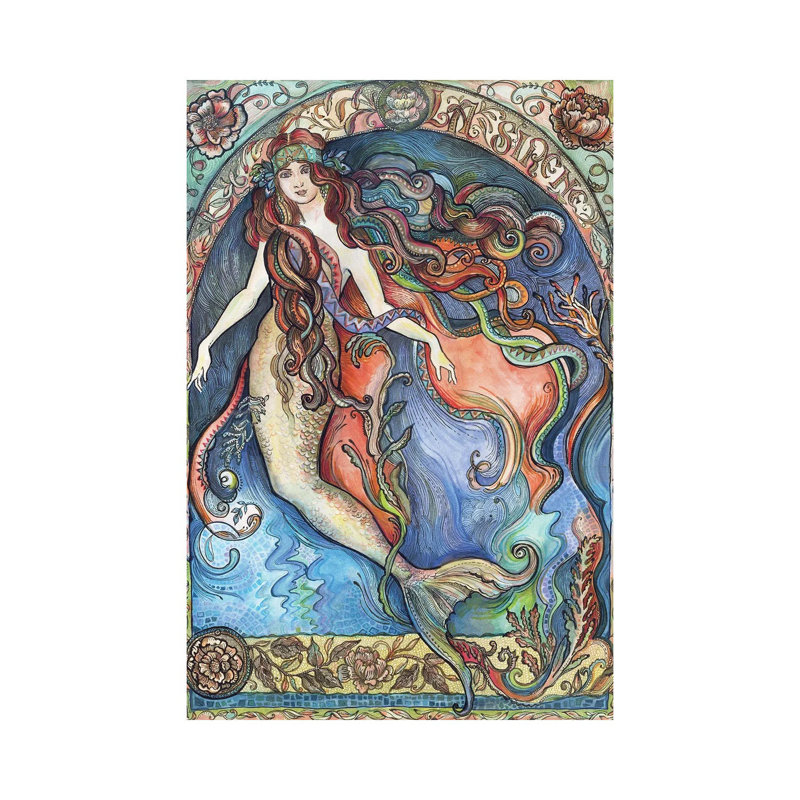 A Mermaid - La Sirène by Fanitsa Petrou - Wrapped Canvas Print, 66.04 cm H x 45.72 cm W x 1.91 cm D