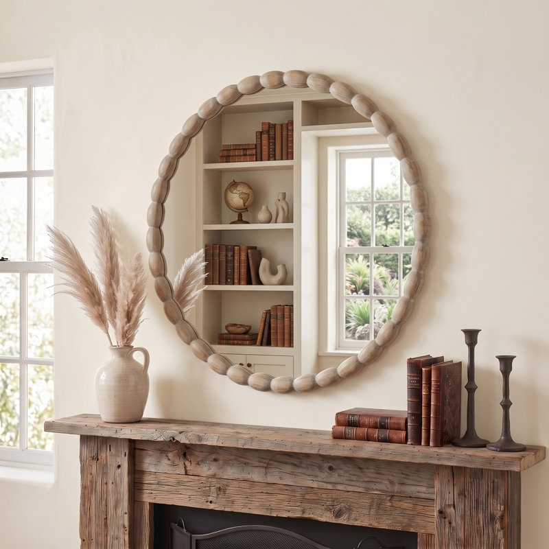 Miroir mural 30 po, 30 po x 30 po, Weathered Natural, Rond