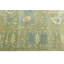 Tapis oriental vert olive à motif floral 8 x 10 Chobi