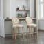 Tabourets de bar en bois massif, tabouret de cuisine rembourré-726489137