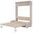 Queen Size Murphy Bed with Sofa and LED, Beige