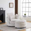 Fauteuil d'appoint pivotant en velours 41 po-248865822