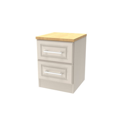 Kent Fully Assembled Kent 2 Drawer Bedside Cabinet Kashmir